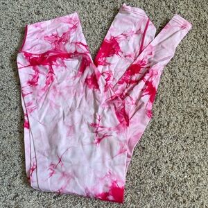 Balance Athletica Large pink tie dye leggings